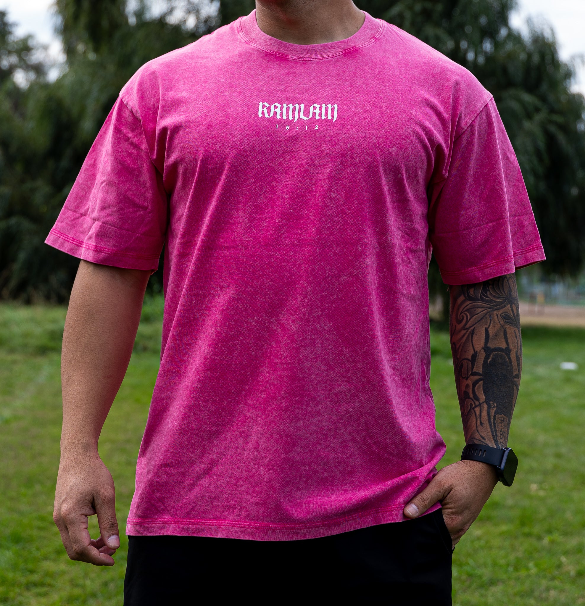 Polera oversize acidwash
