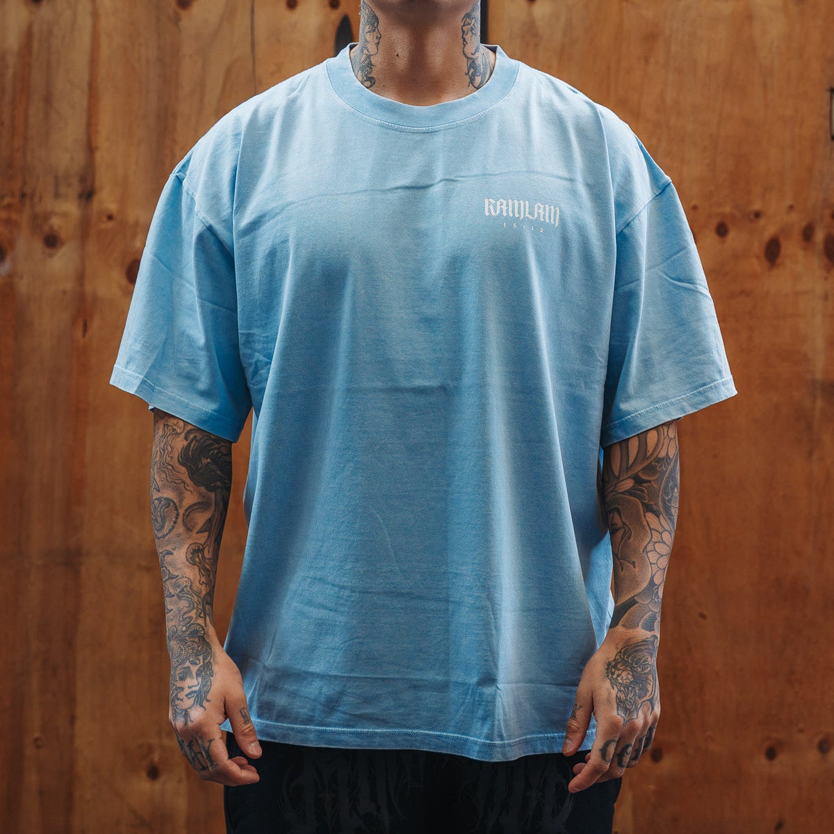 Polera oversize Sky blue/ Wt Panthers