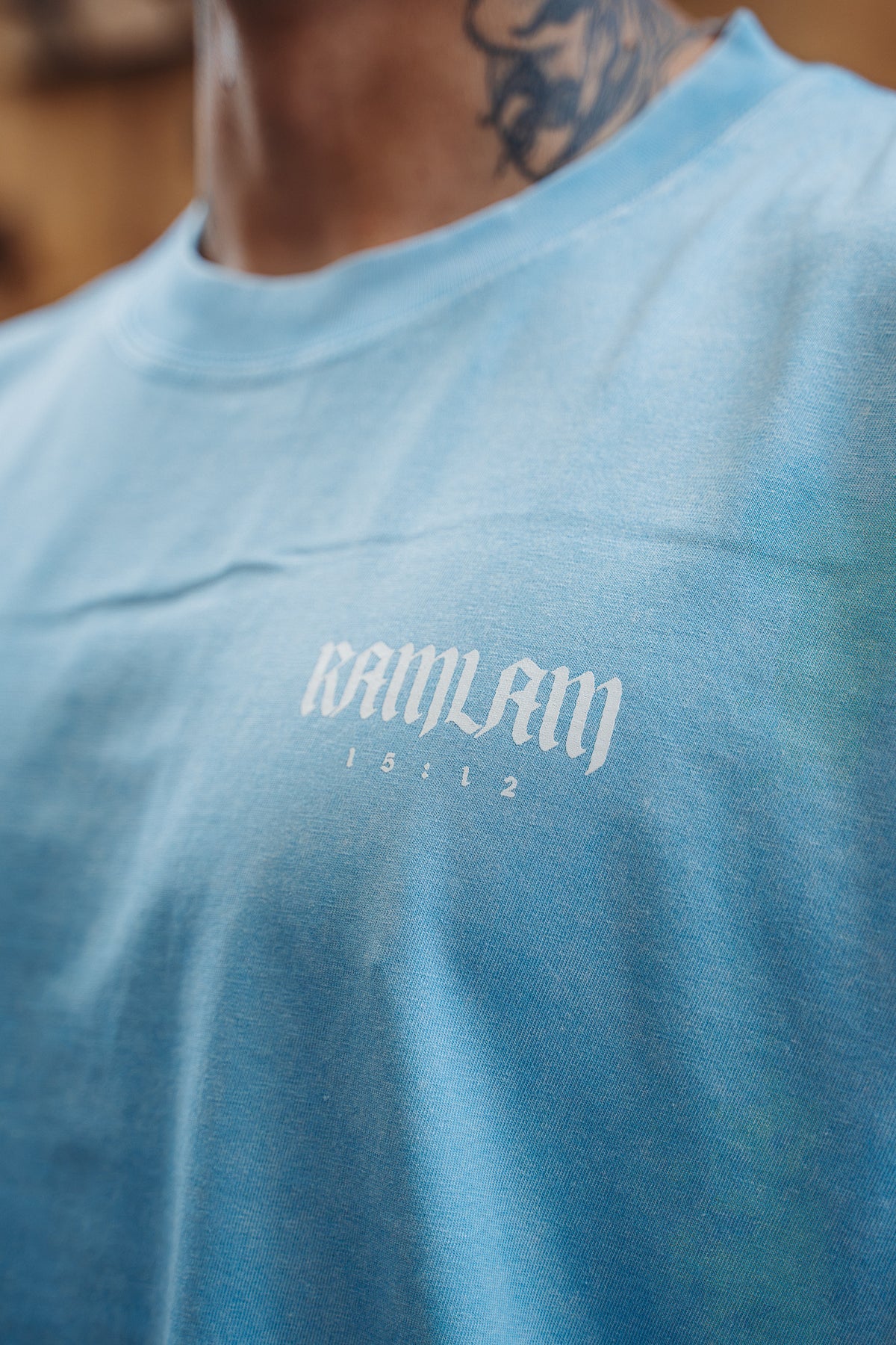 Polera oversize Sky blue/ Wt Panthers