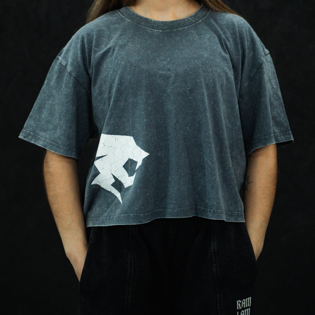 Polera crop oversize Gray PRIMAL