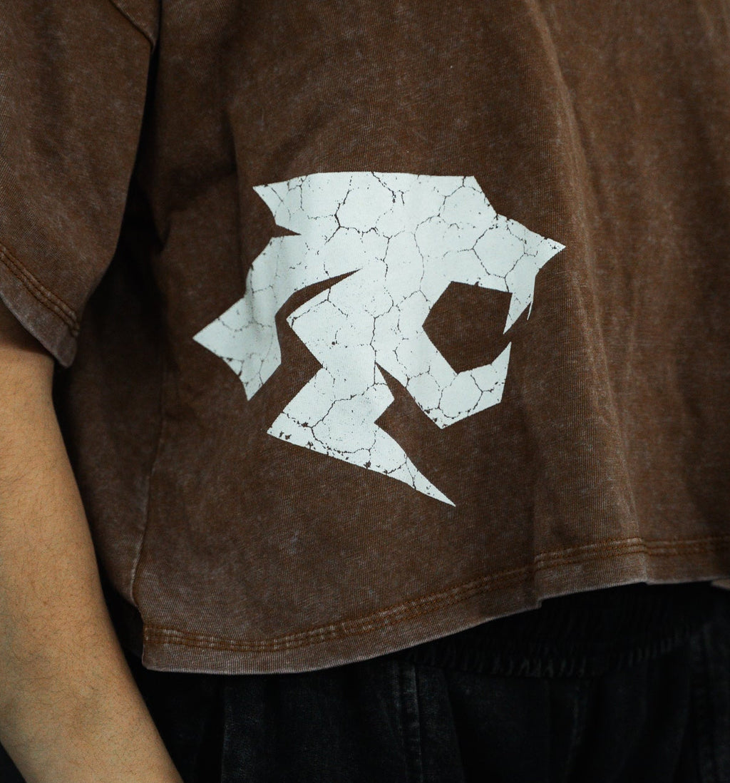 Polera crop oversize Brown PRIMAL