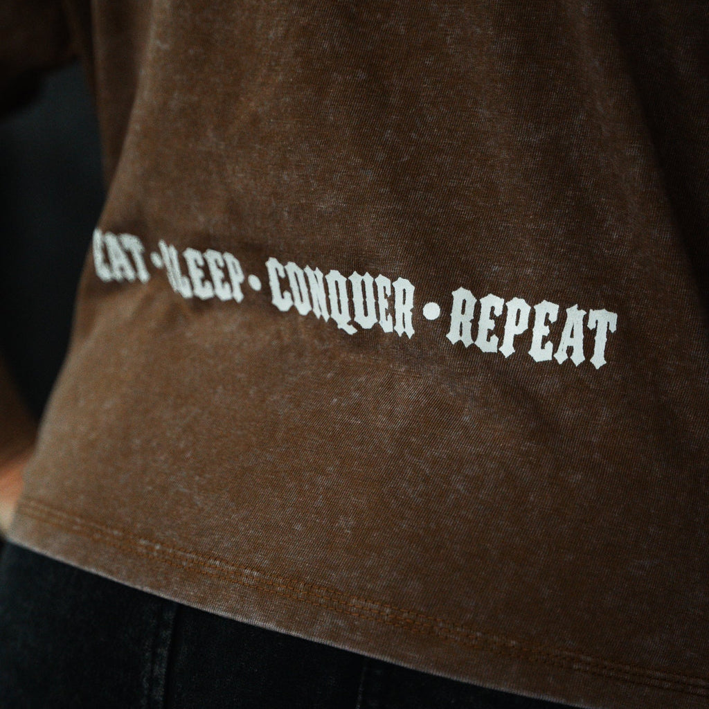 Polera crop oversize Brown PRIMAL