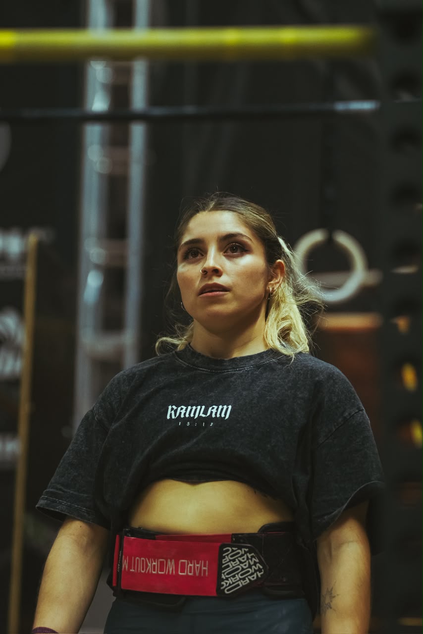 Polera crop oversize Black