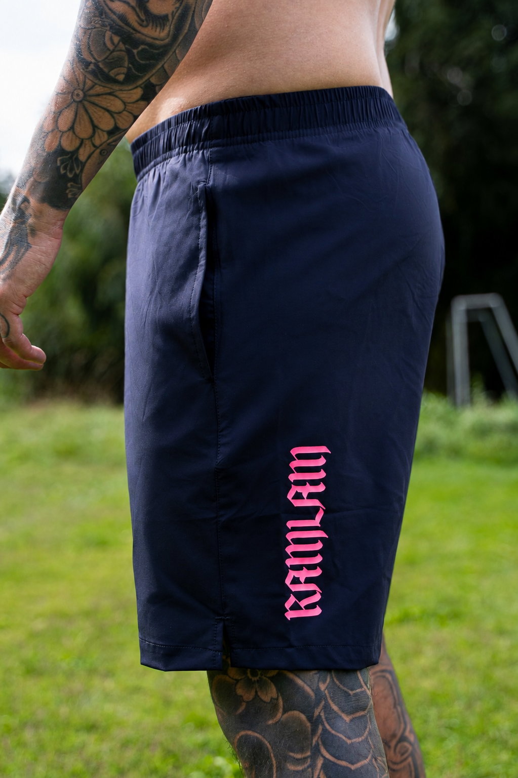 Short 7" Blue/fuchsia