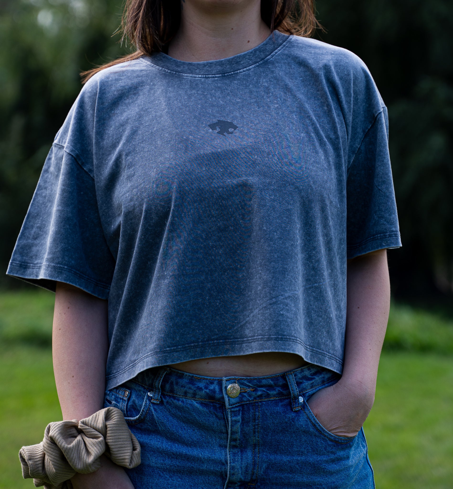Polera crop oversize Gray-SP