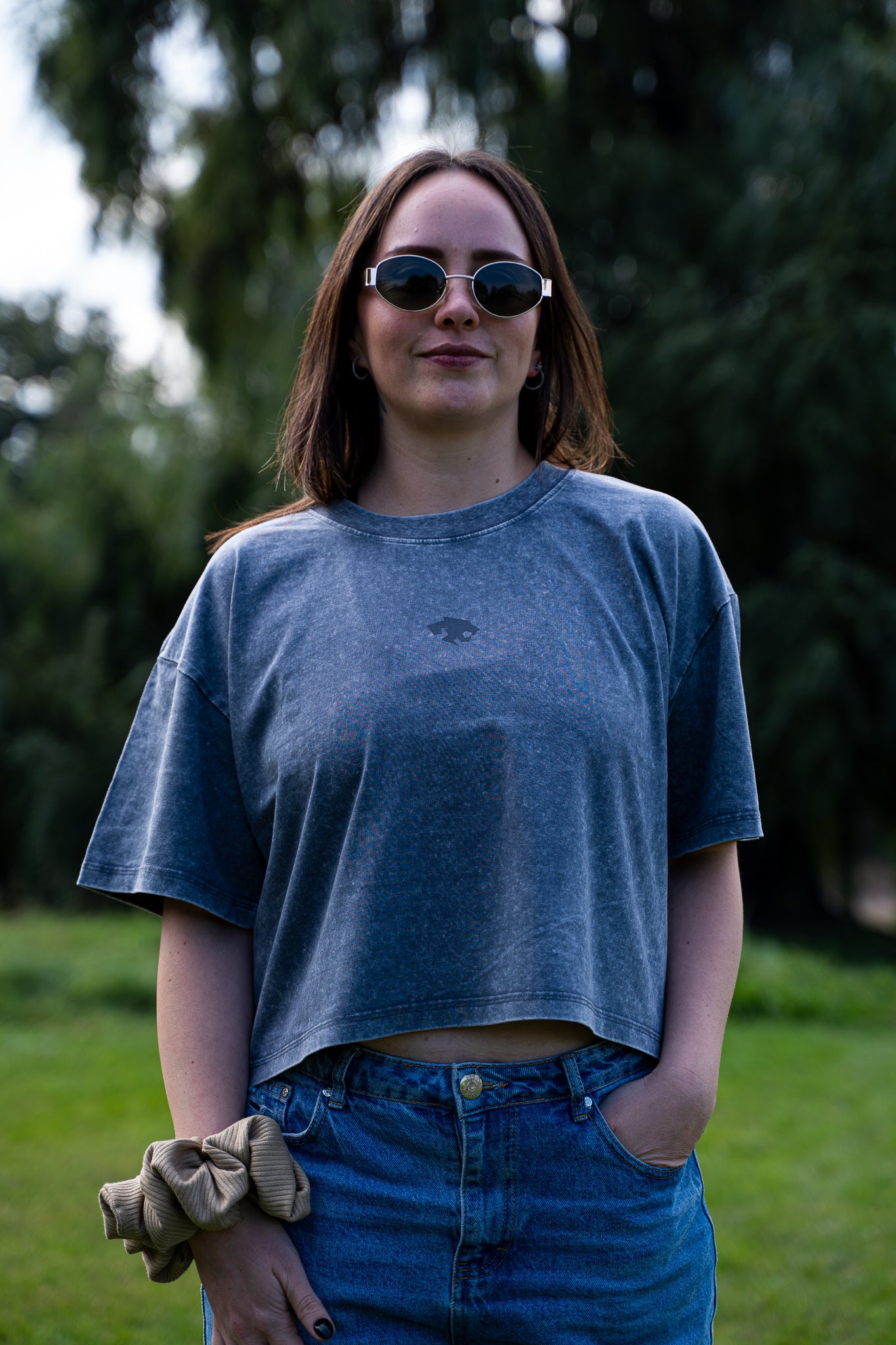Polera crop oversize Gray-SP
