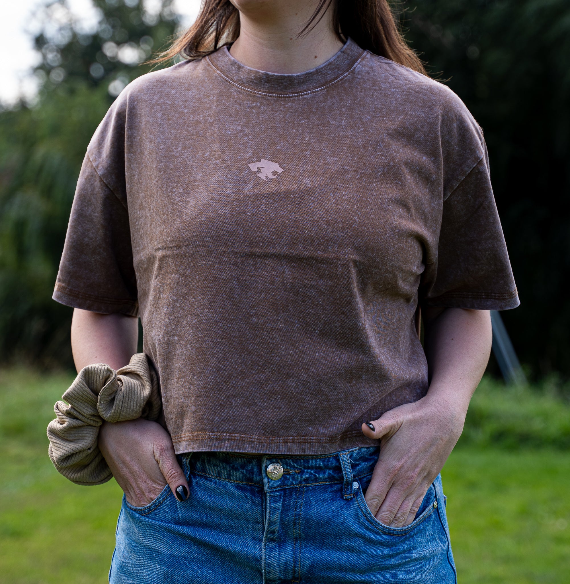Polera crop oversize Brown-SP