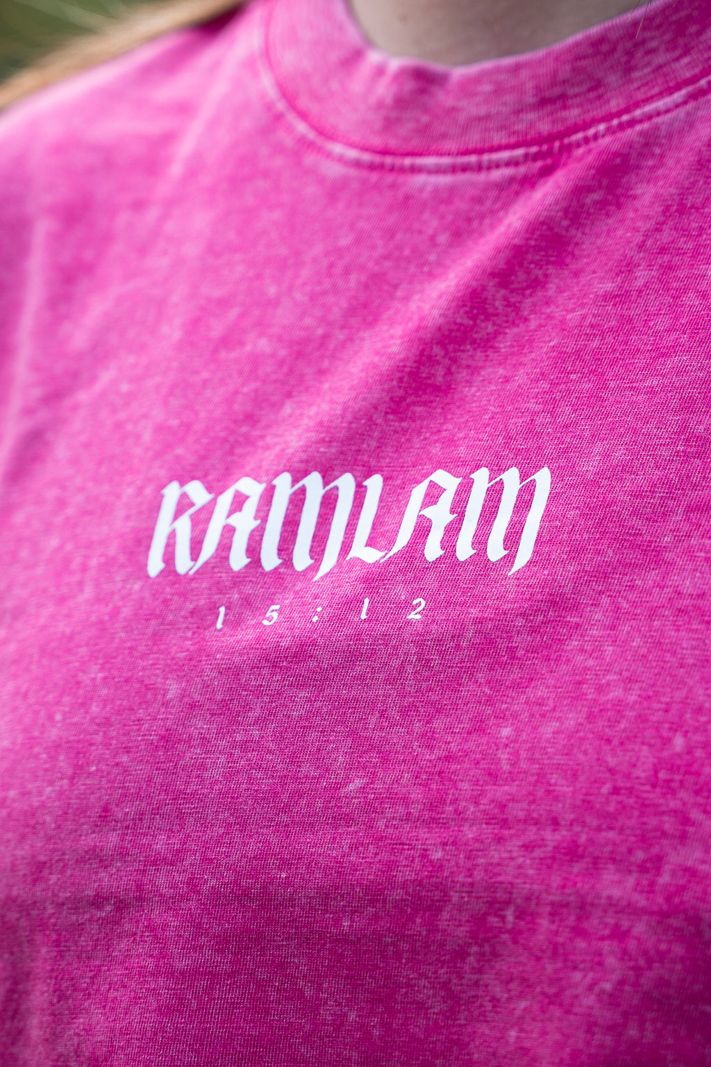 Polera crop oversize Pink