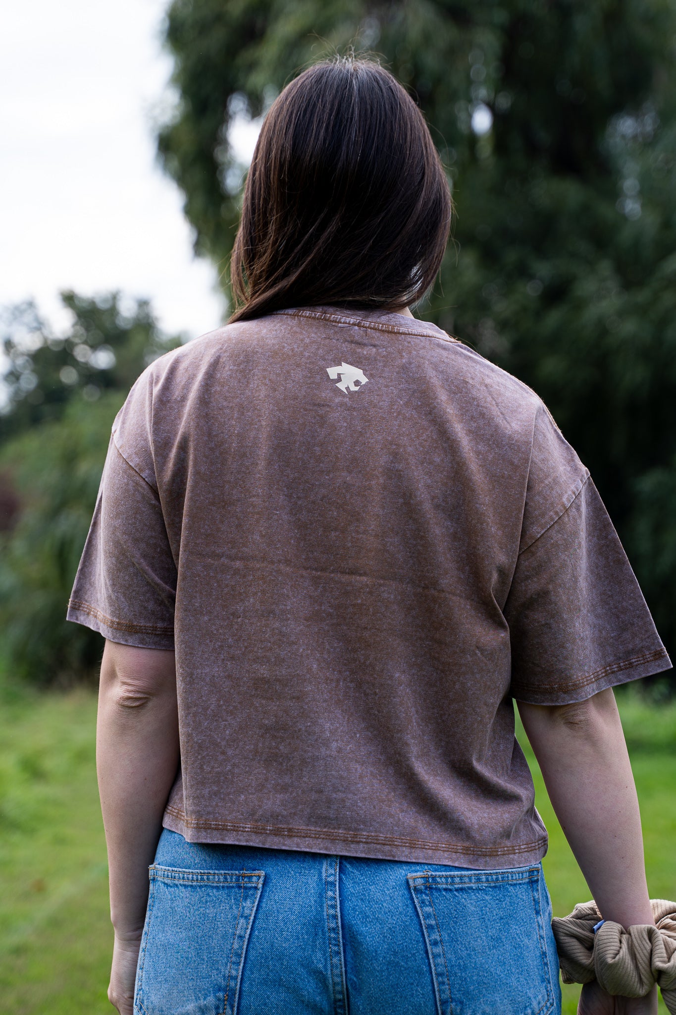 Polera crop oversize Brown A