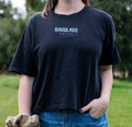 Polera crop regular acidwash Black A